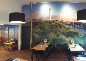 fotobehang aanbrengen Roompot Egmond aan Zee Echo Reclame